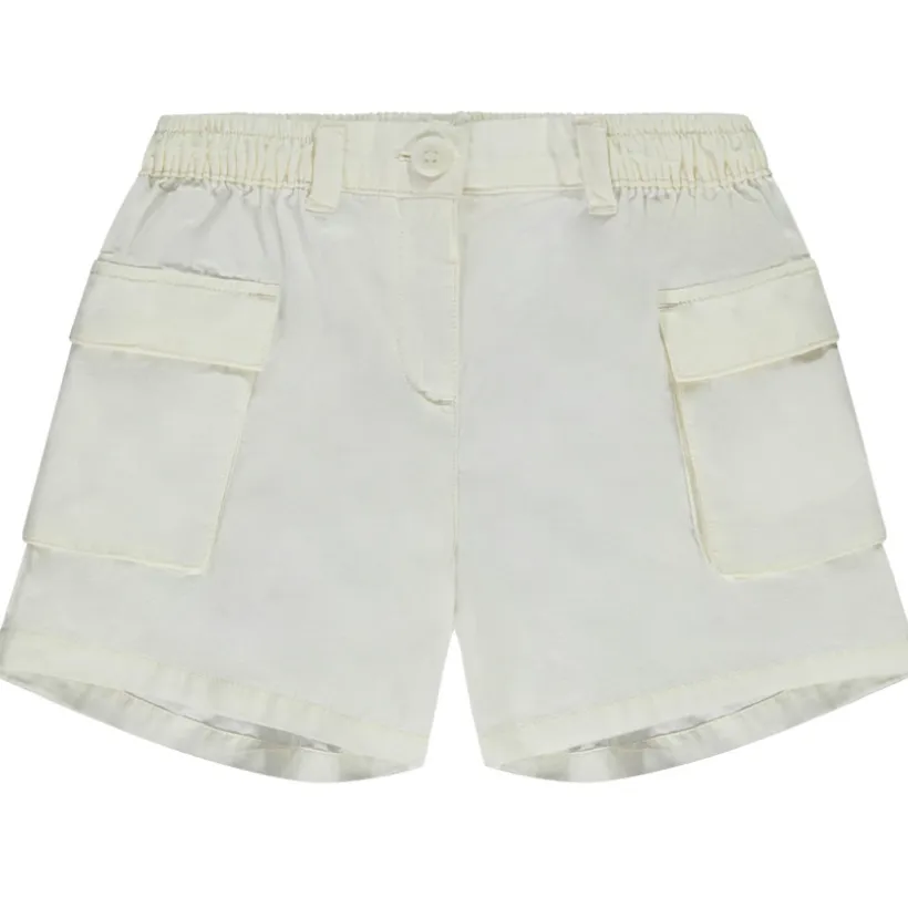 Short van stof met zakken en elastische taille meisjes