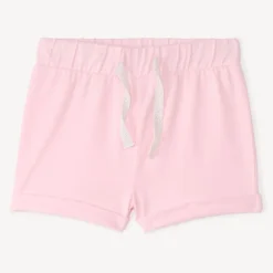 Short van uni kleur jersey voor babymeisjes