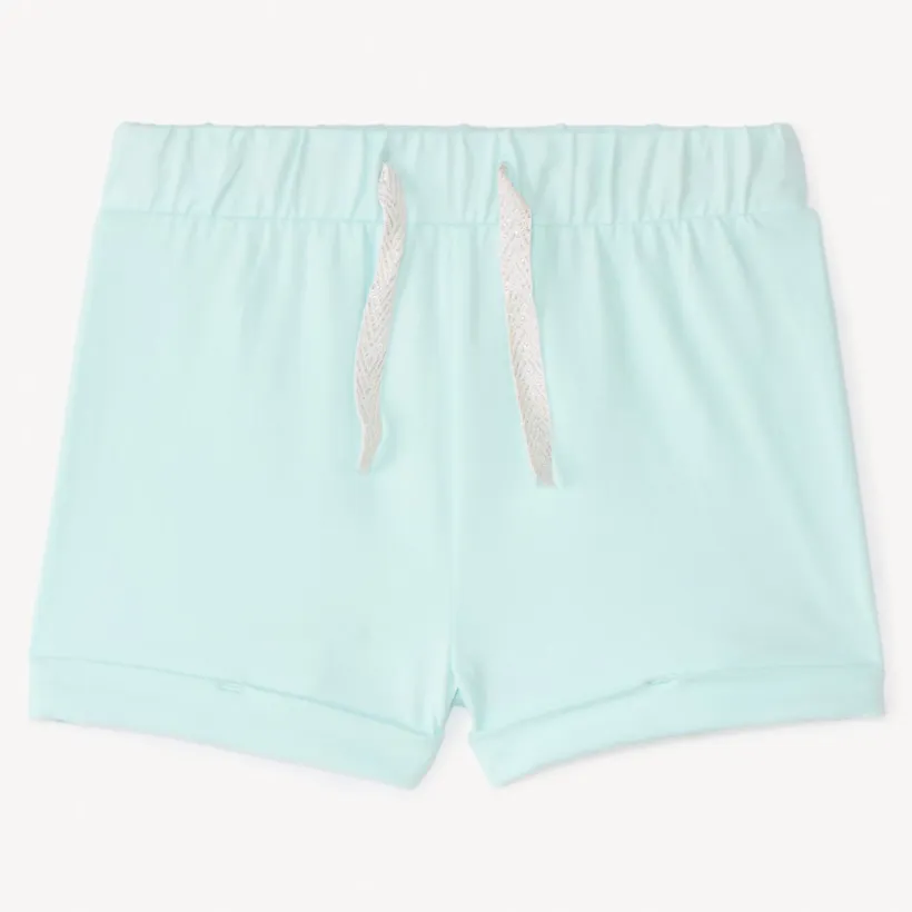 Short van uni kleur jersey voor babymeisjes