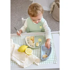 Siliconen Bordenset Happy Fruits Citroen 3stks