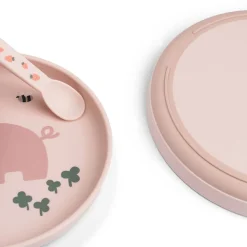 Siliconen bordje foodie Tiny Farm roze