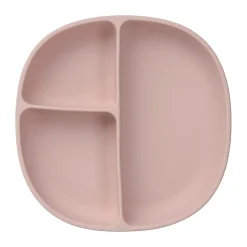 Siliconen bord met zuignap en Deksel Blush
