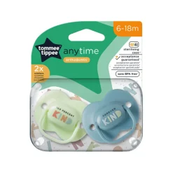 Siliconenfopspeen Tommee Tippee 2x 0-6 maanden Anytime ster