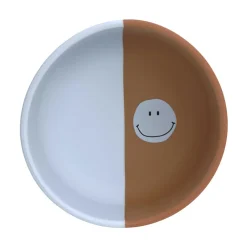 Siliconen Kom Happy Rascals Smile Blue