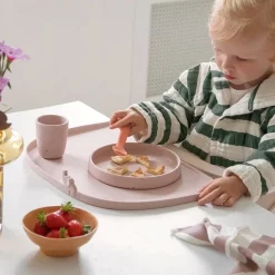Siliconen placemat met hoge rand Elphee Roze