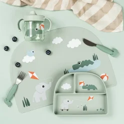 Siliconen placemat Playground Groen