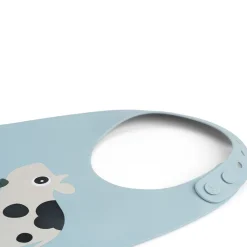 Siliconen slabbetje Dotti blauw