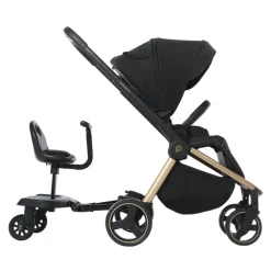 Skateboard met zitje Tony voor kinderwagen zwart