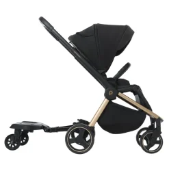 Skateboard met zitje Tony voor kinderwagen zwart