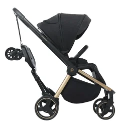 Skateboard met zitje Tony voor kinderwagen zwart