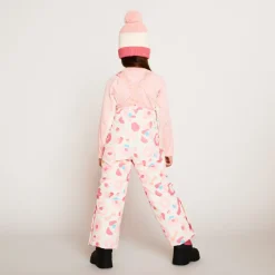 Skibroek met afneembare bretellen meisjes met print