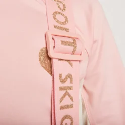 Skibroek met afneembare bretellen meisjes met print