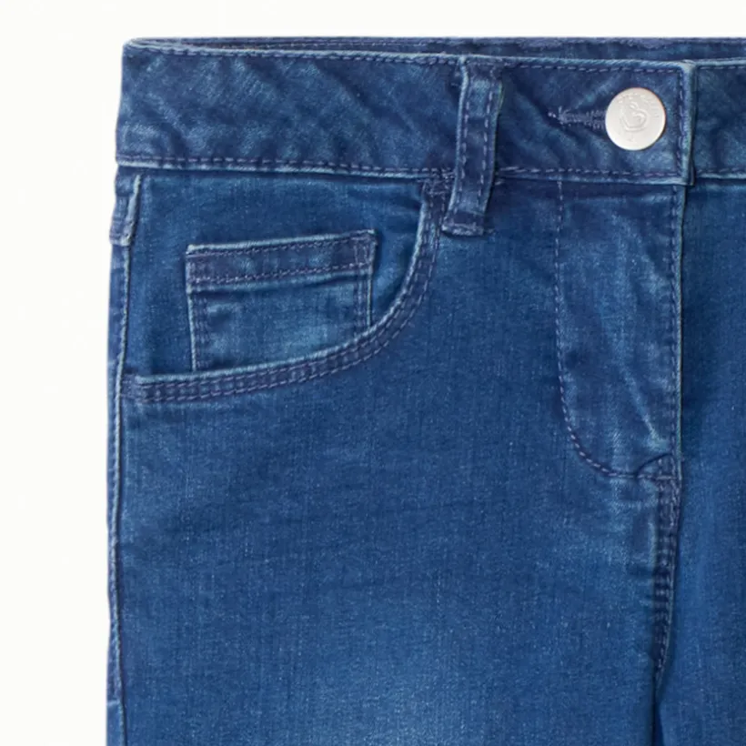 Skinny jeans uni in denim meisjes