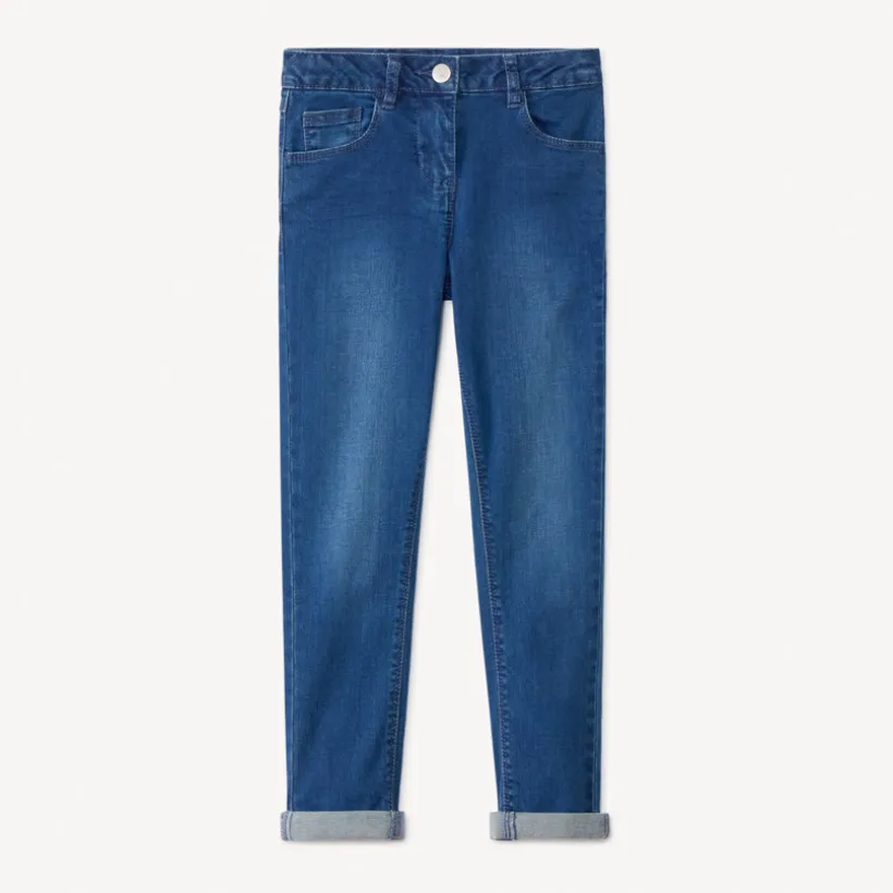 Skinny jeans uni in denim meisjes