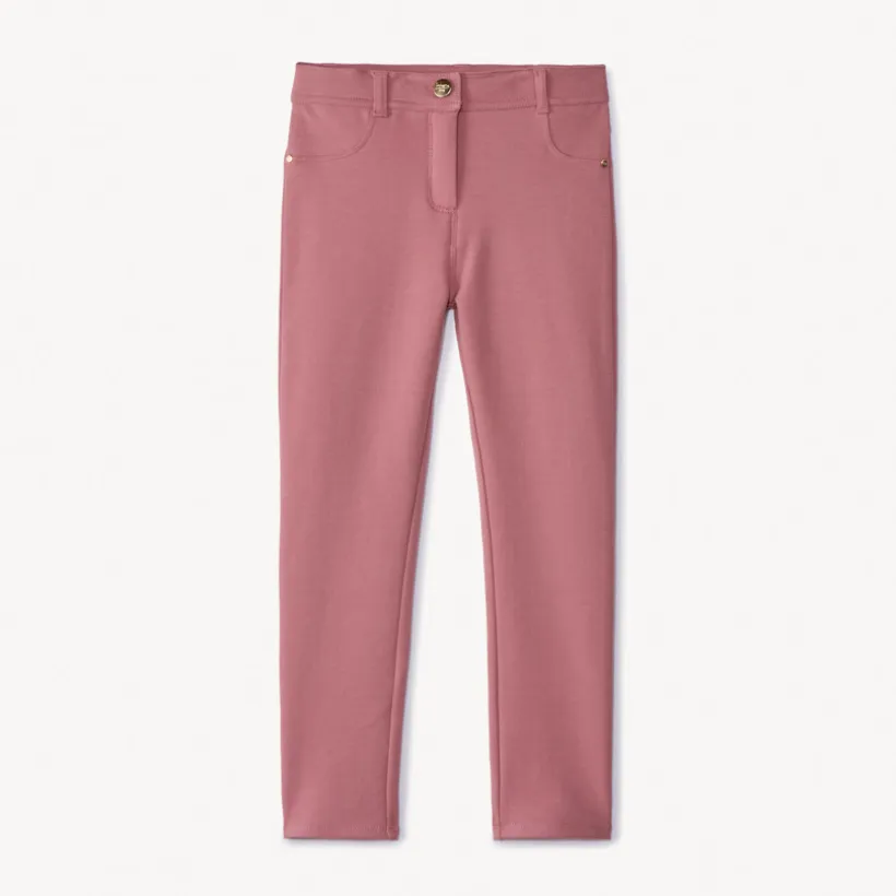 Skinny joggingbroek in effen fleece meisjes