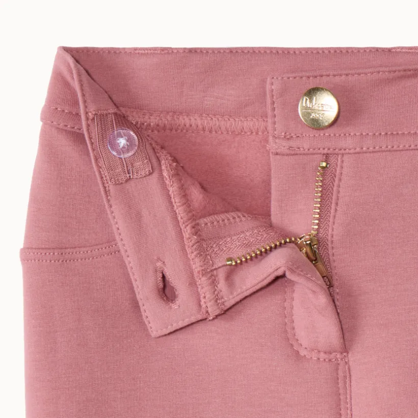 Skinny joggingbroek in effen fleece meisjes