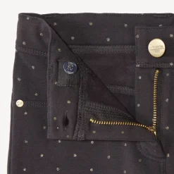 Skinny joggingbroek met glitterstippenprint meisjes