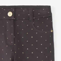 Skinny joggingbroek met glitterstippenprint meisjes
