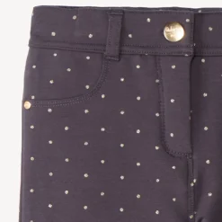 Skinny joggingbroek met glitterstippenprint meisjes