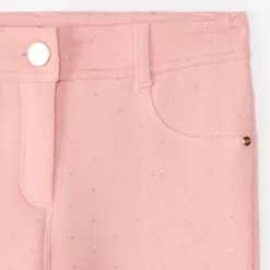 Skinny joggingbroek met glitterstippenprint meisjes