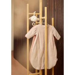 Slaapzak afritsbare mouwen 70cm rond Rib Milky Coffee