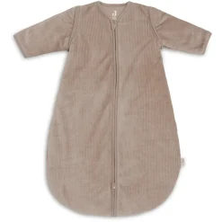 Slaapzak afritsbare mouwen 70cm rond Rib Milky Coffee
