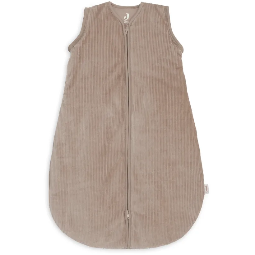 Slaapzak afritsbare mouwen 70cm rond Rib Milky Coffee