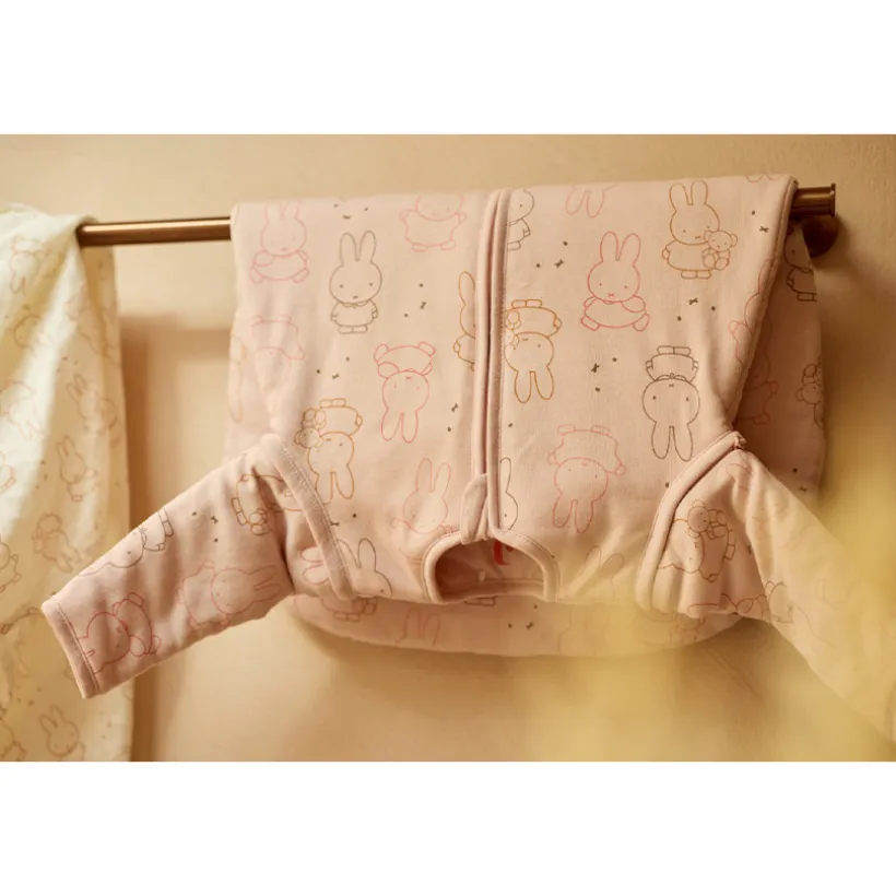 Slaapzak afritsbare mouwen 110cm Miffy Moments Silk Rose