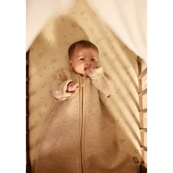 Slaapzak 70cm Merinowol viltachtig afritsbare mouwen Natural