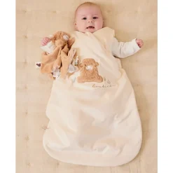 Slaapzak fluweel zonder mouwen 70cm Fluffy Ecru