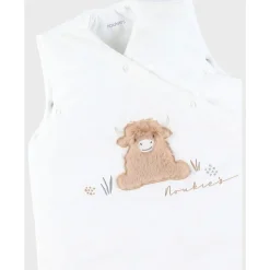 Slaapzak fluweel zonder mouwen 70cm Fluffy Ecru