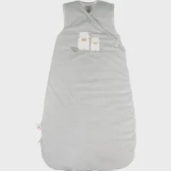 Slaapzak fluweel zonder mouwen 100cm Flufy Salie Ecru