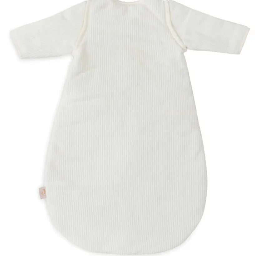 Slaapzak met afritsbare mouwen 70cm 4 seizoenen Rib Ivory