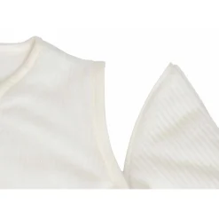 Slaapzak met afritsbare mouwen 70cm 4 seizoenen Rib Ivory