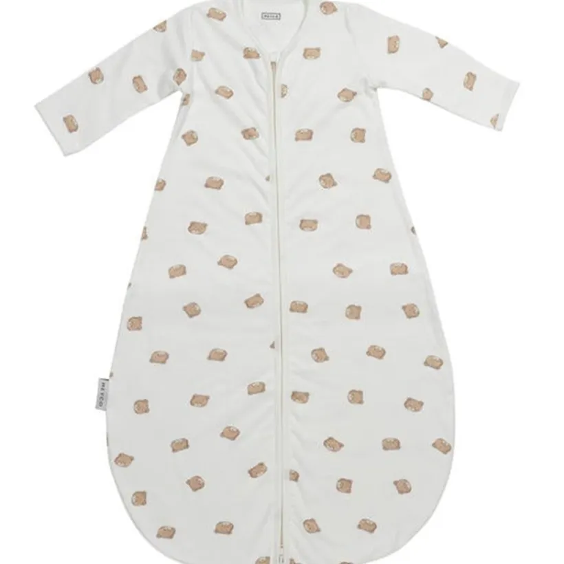 Slaapzak met vaste mouwen jersey Bear - Multicolor - 110 cm