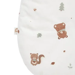 Slaapzak mouwloos TOG 3 in jersey met dierenprint uit collectie Roi des Forêts écru