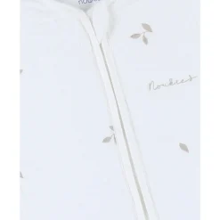 Slaapzak zonder mouwen 70cm Gewatteerde mousseline geborduurd Wit