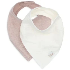 Slab bandana katoen gaas Wild Rose/Oatmeal 2stks