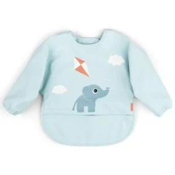 Slabbetje met mouwen en zakje Playground blauw