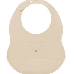 Slabbetje met opvangbakje - Silicone - Kleikleur
