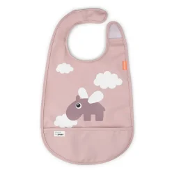 Slabbetje met velcro Happy Clouds Roze