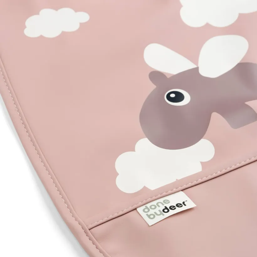 Slabbetje met velcro Happy Clouds Roze