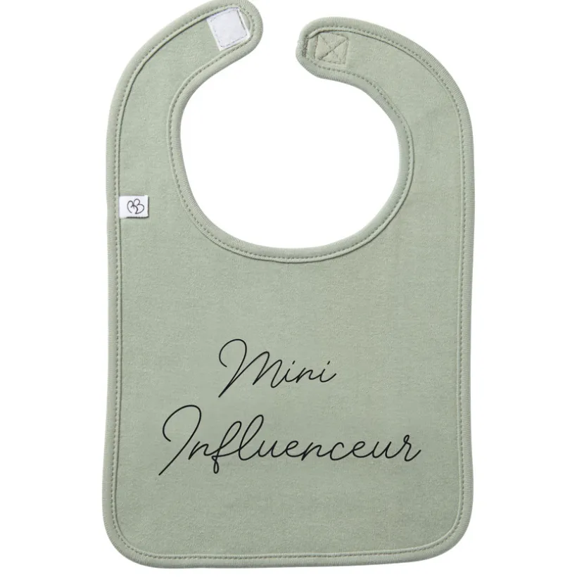 Slabbetje Mini influenceur – grijsgroen
