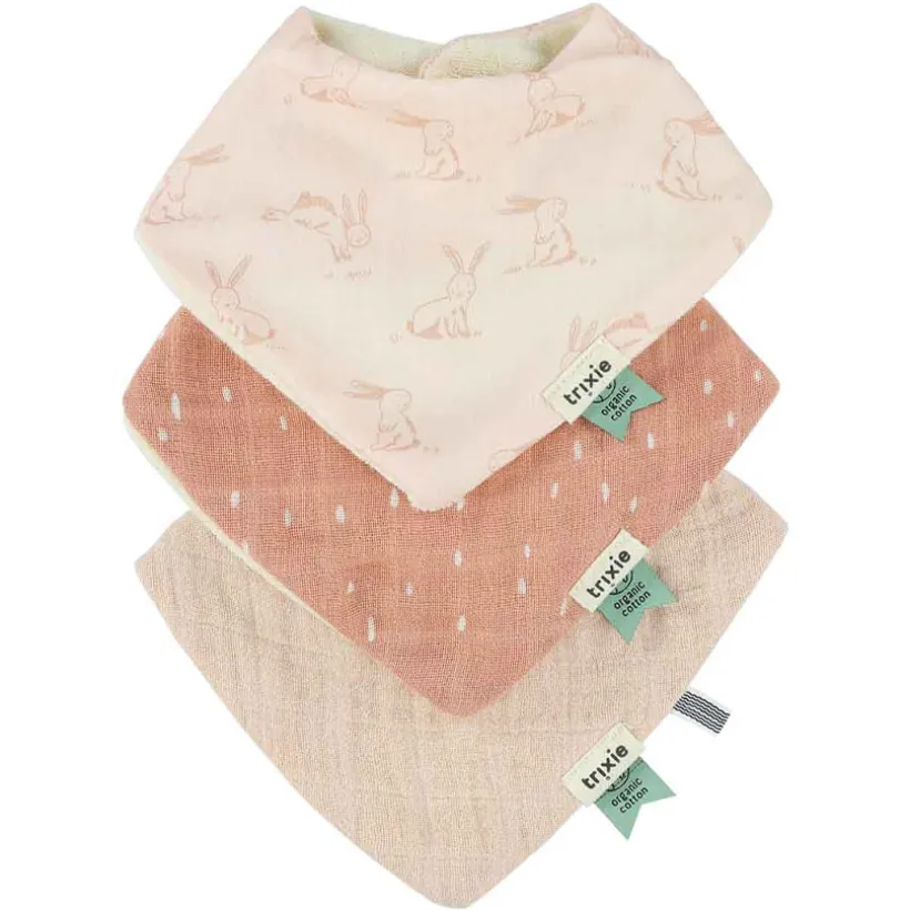 Slabbetjes bandana Rosy Rabbit 3stks