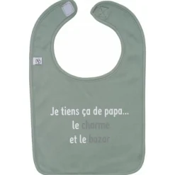 Slab "Je tiens ça de papa" Grijs Groen