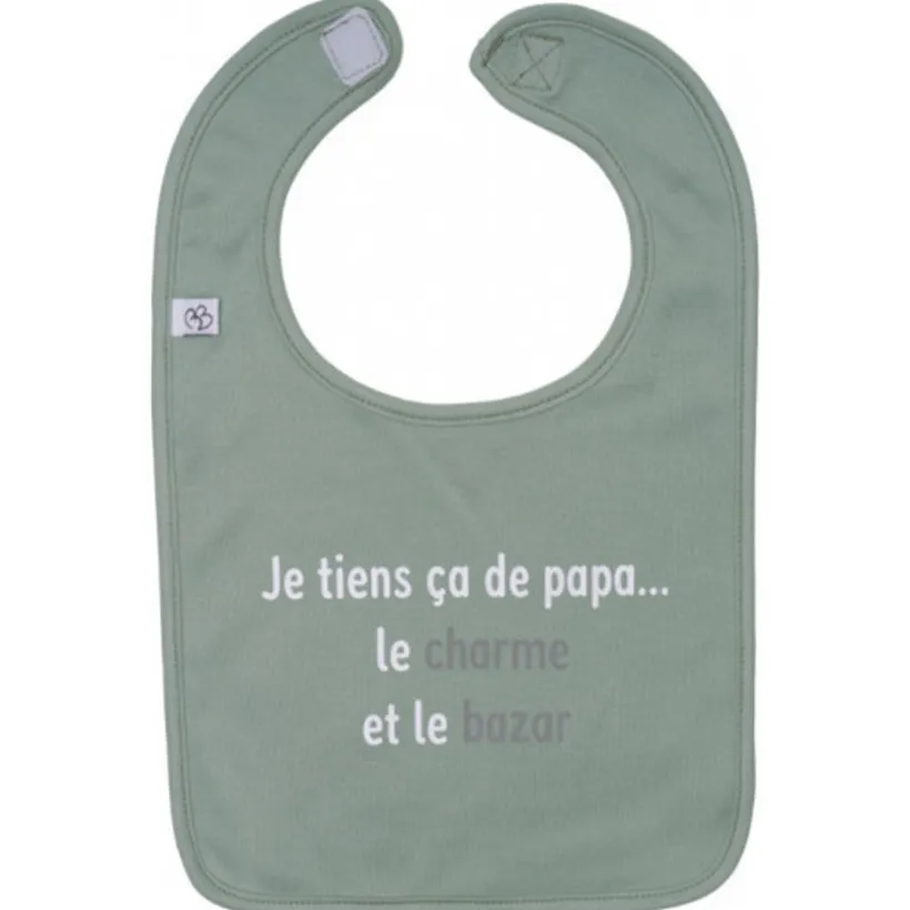 Slab "Je tiens ça de papa" Grijs Groen