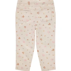 Slim fit broek met print en jersey voering meisjes