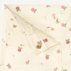 Slim fit broek voor babymeisjes met appelmotief