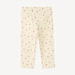 Slim fit broek voor babymeisjes met appelmotief