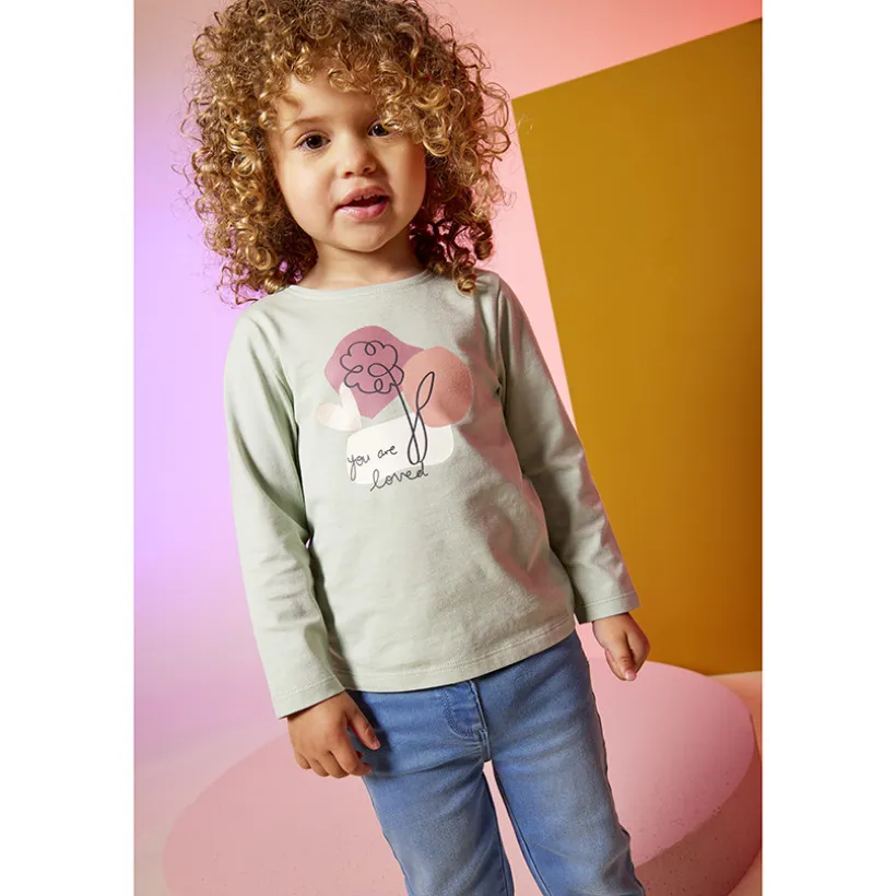 Slim fit jeans met katvormige zakken voor babymeisje